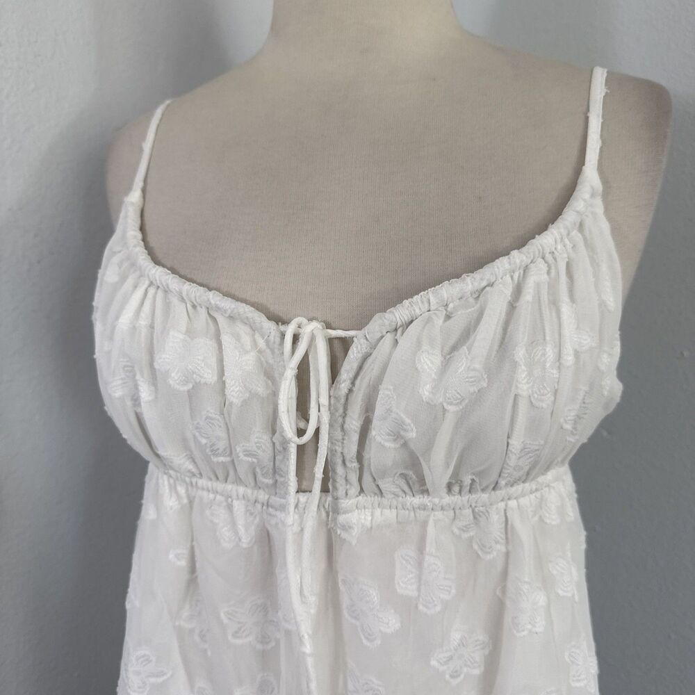 Princess Polly Mini Dress Womens 8 White Babydoll Fairy Whimsical Y2K 90s - Picture 2 of 12